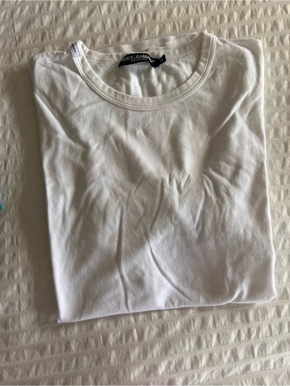 Dolce & Gabbana White Short Sleeve Crewneck Tee